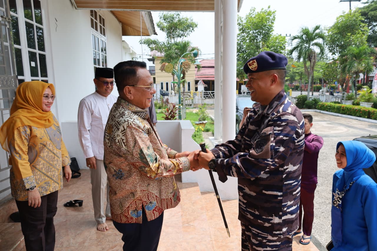 Kunjungi Negeri Seribu Kubah, Danlanal Dumai Bangun Sinergi Bersama Prmkab Rokan Hilir