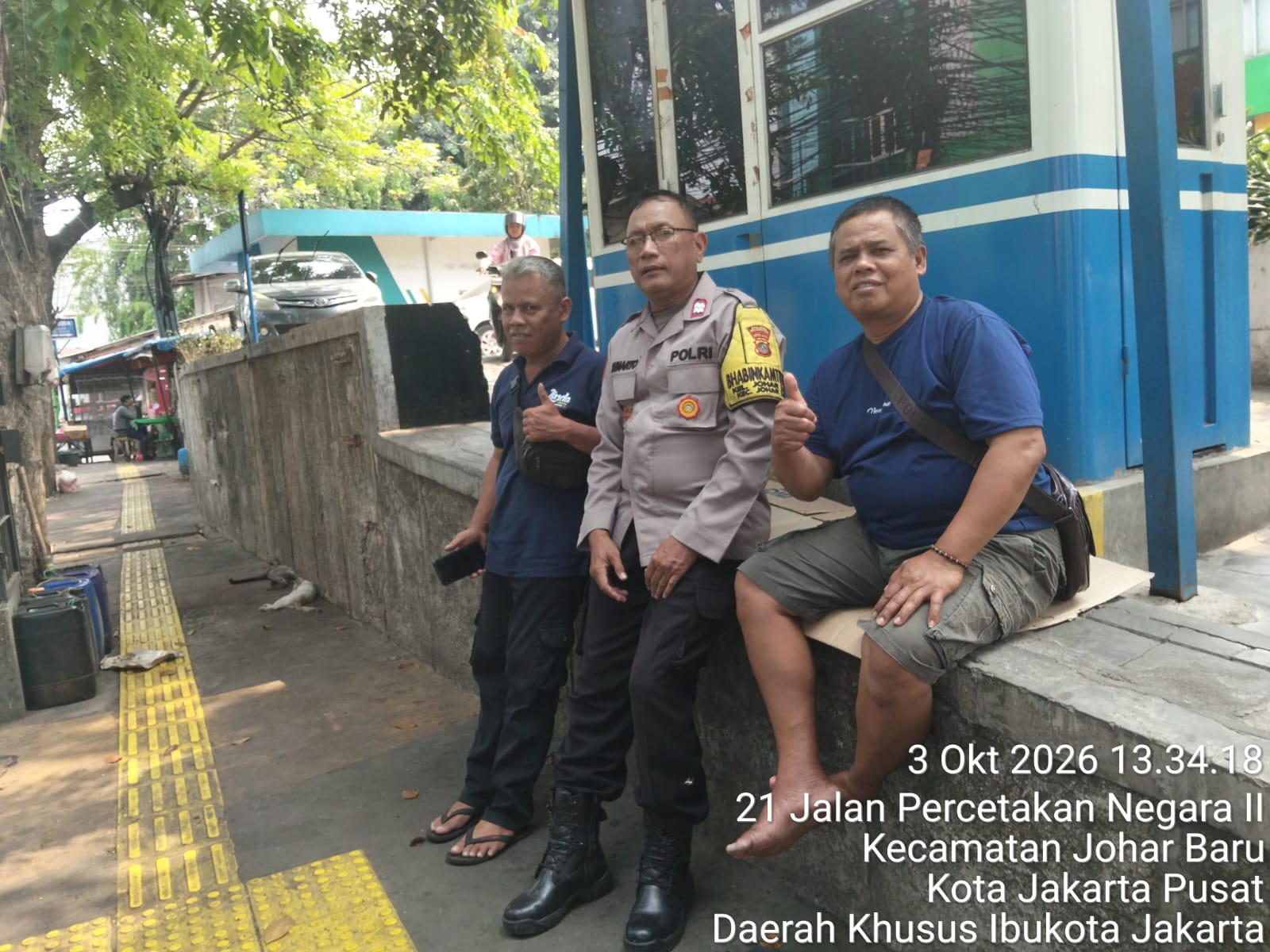 Koordinasi dan Imbauan Kamtibmas, Bhabinkamtibmas Johar Baru Sambangi Warga