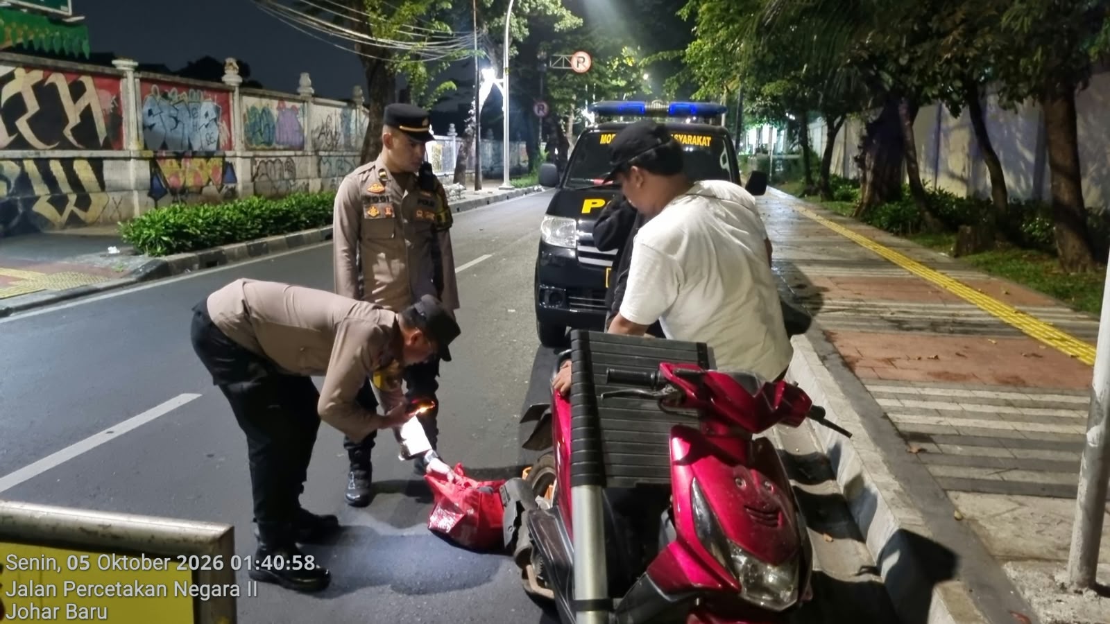 Ciptakan Rasa Aman, Polsek Johar Baru Intensifkan Razia dan Patroli Cipta Kondisi Dini Hari