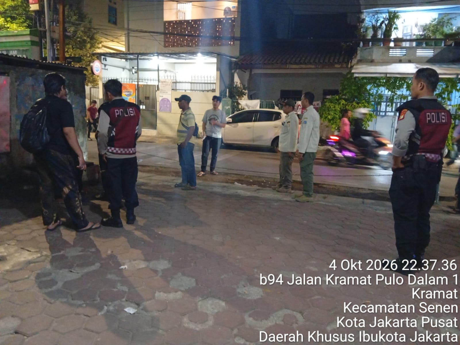 Polsek Senen Gelar Patroli Gabungan 3 Pilar, Sasar Sejumlah Titik Rawan Kamtibmas