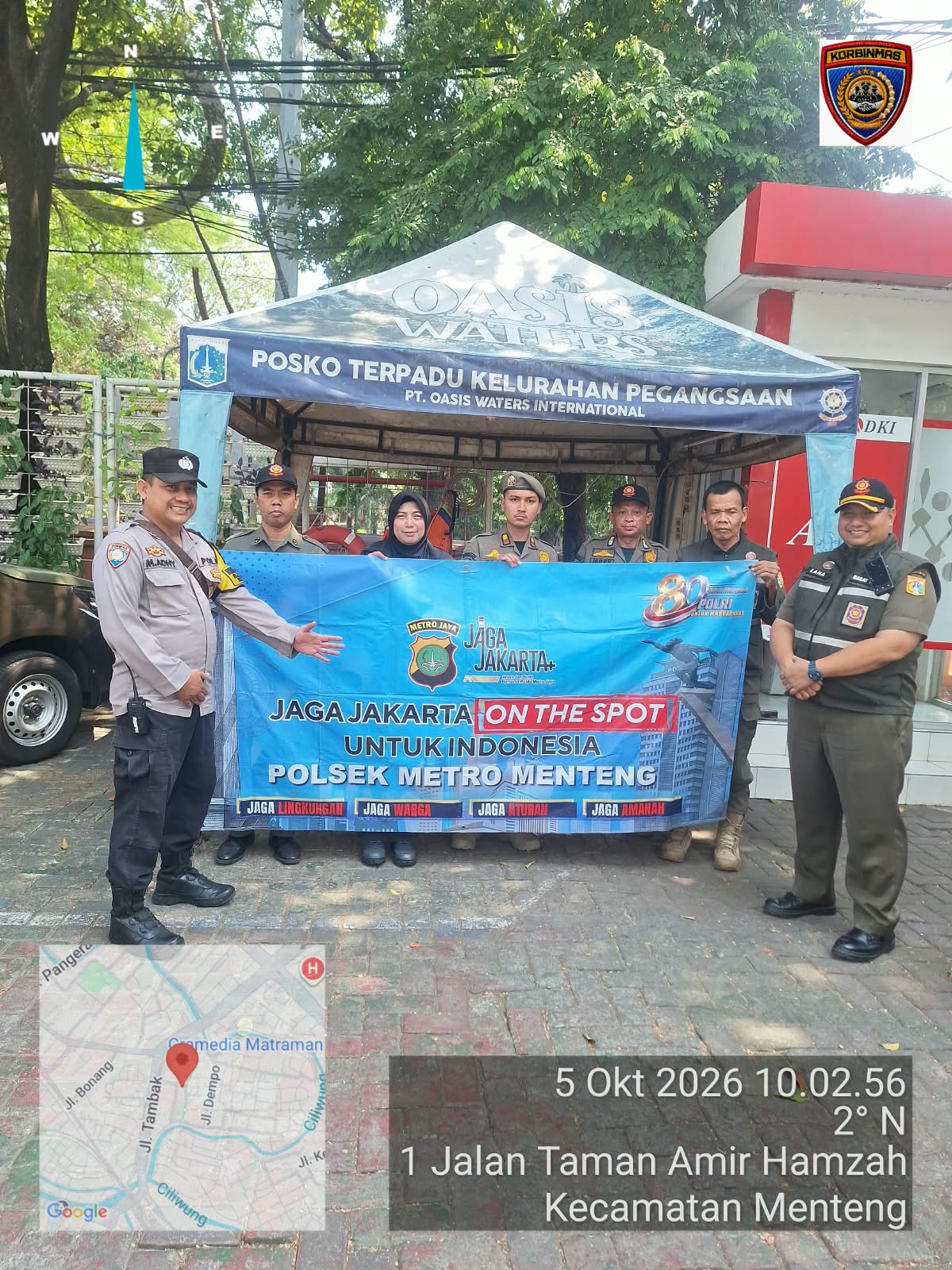 Jaga Jakarta di Pegangsaan, Bhabinkamtibmas Perkuat Komunikasi Dengan Warga