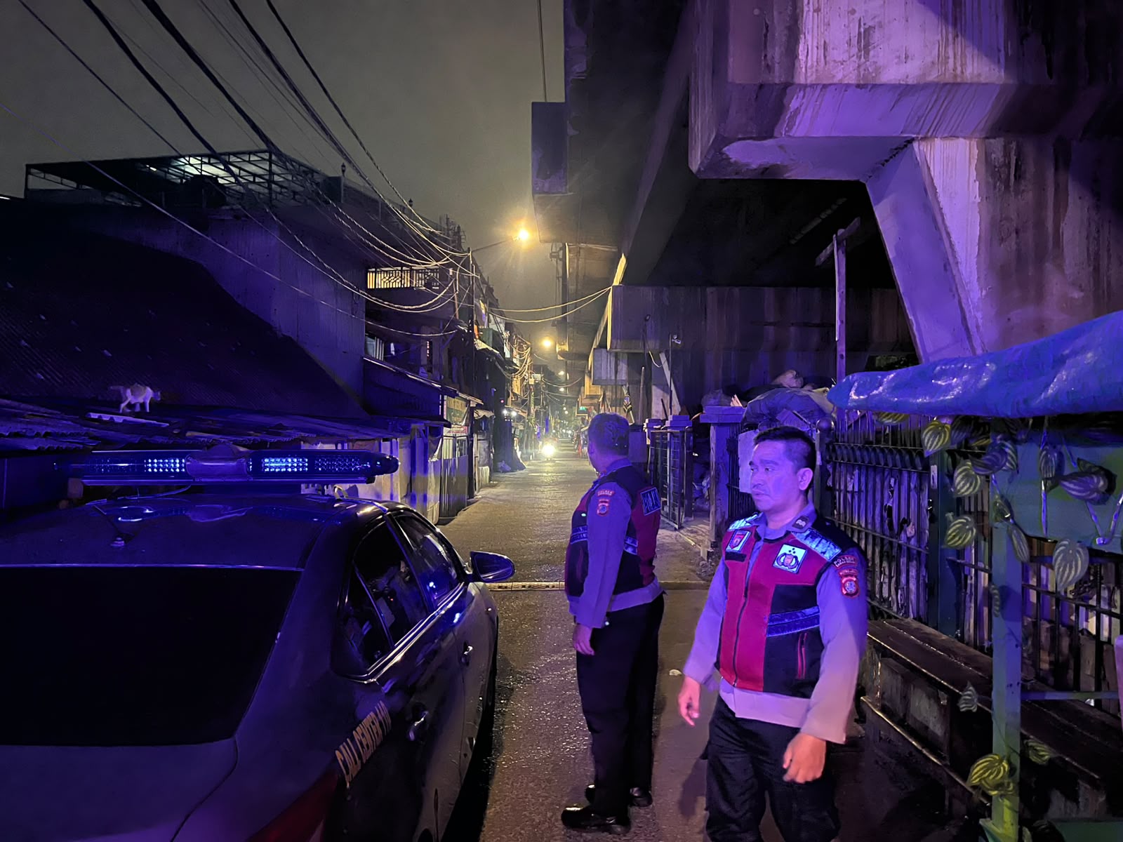 Jelang Subuh Strong Point Polsek Sawah Besar Sasar Pemukiman, Antisipasi Tawuran Warga