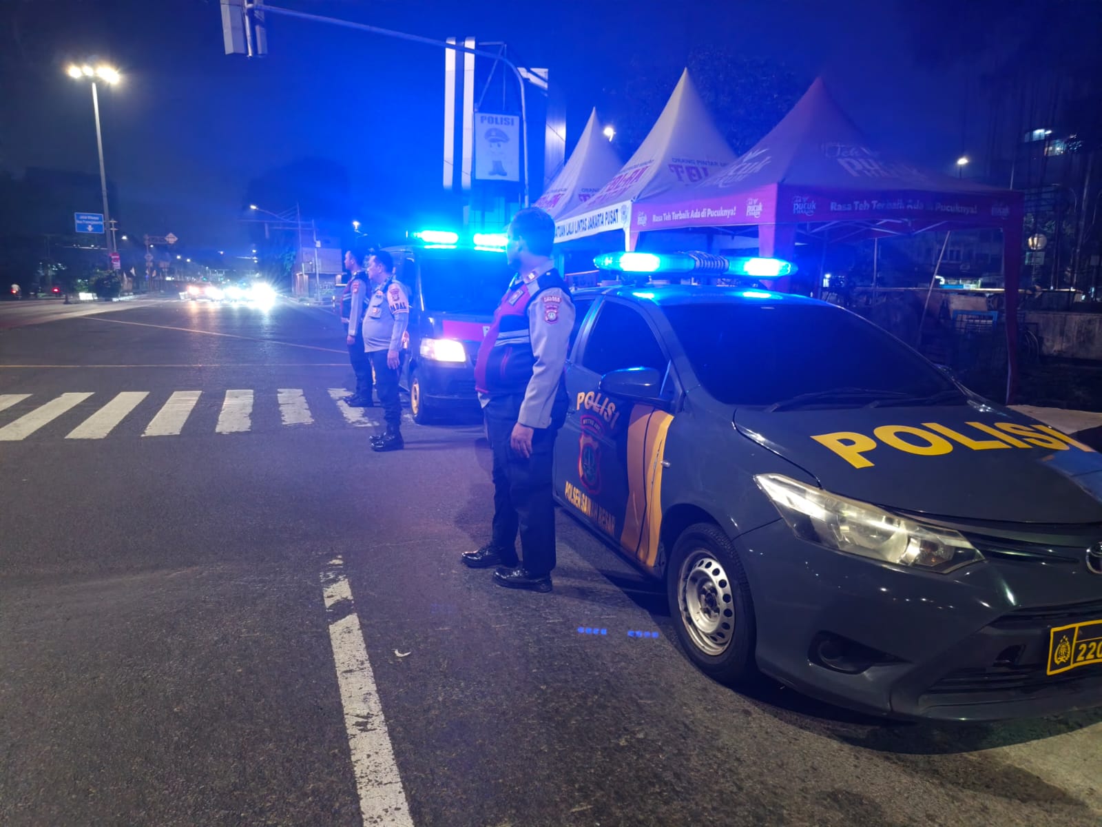 Patroli Blue Light Polsek Sawah Besar Sasar Titik Rawan Gangguan Kamtibmas
