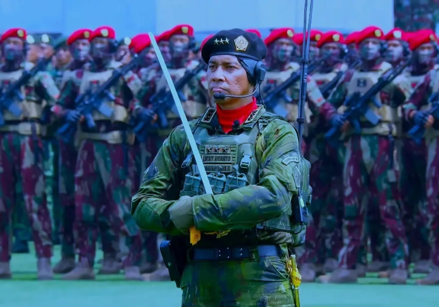 Pangdivif 1 Kostrad Sukses Mengemban Tugas Sebagai Pengucap Sapta Marga pada HUT ke-81 TNI