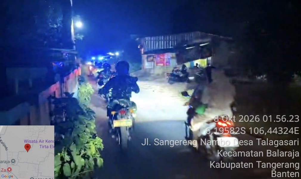 Patroli Antisipasi Daerah Rawan Begal, Koramil 05/Balaraja dan Polsek Balaraja Gelar Patroli Malam