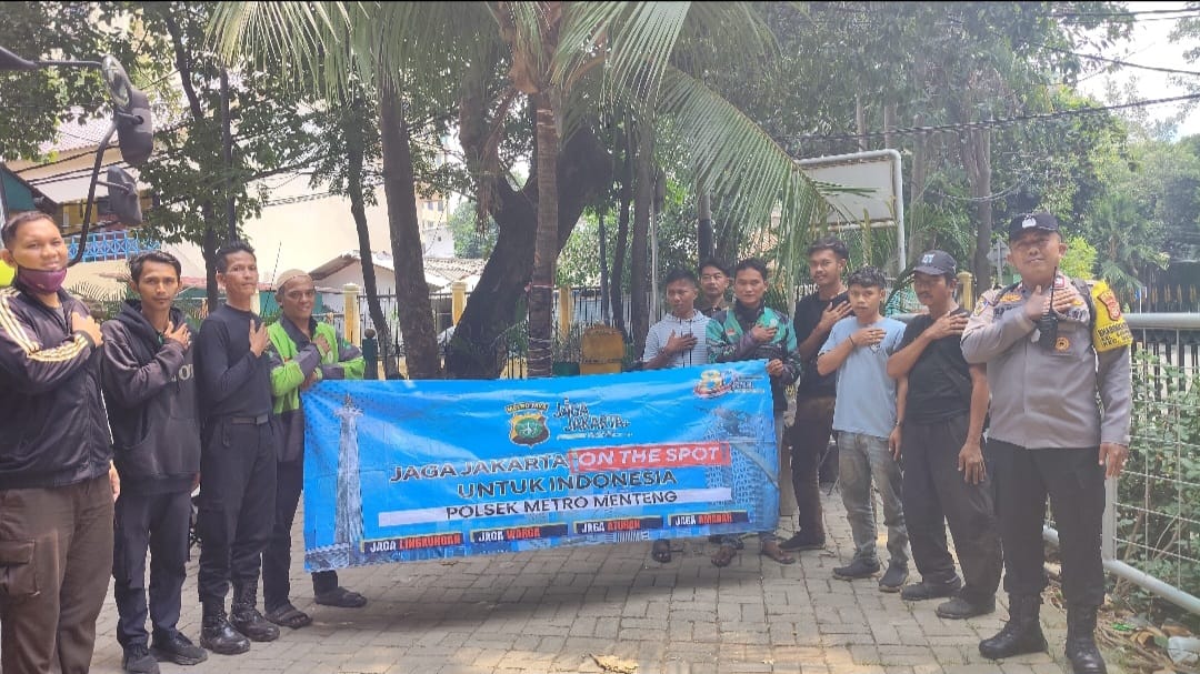 Jaga Jakarta On The Spot di Gondangdia, Polsek Metro Menteng Ajak Warga Perkuat Kamtibmas