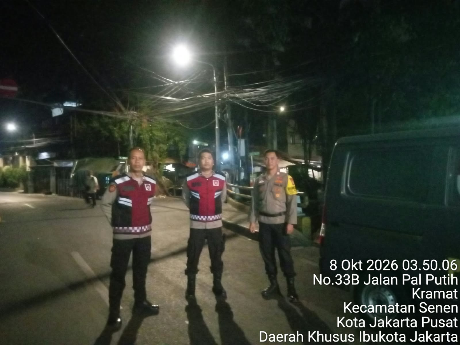 Polsek Senen Plotting Anggota Antisipasi Tawuran dan Kejahatan Menjelang Pagi