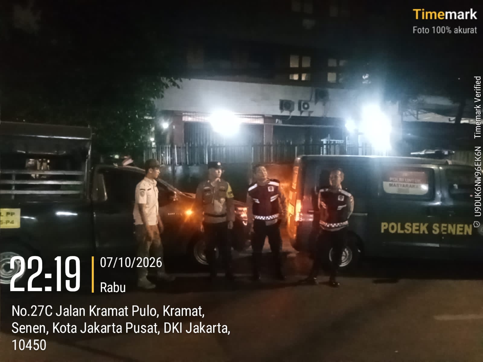 Tiga Pilar Patroli Cipta Kondisi di Wilayah Senen, Antisipasi Gangguan Kamtibmas
