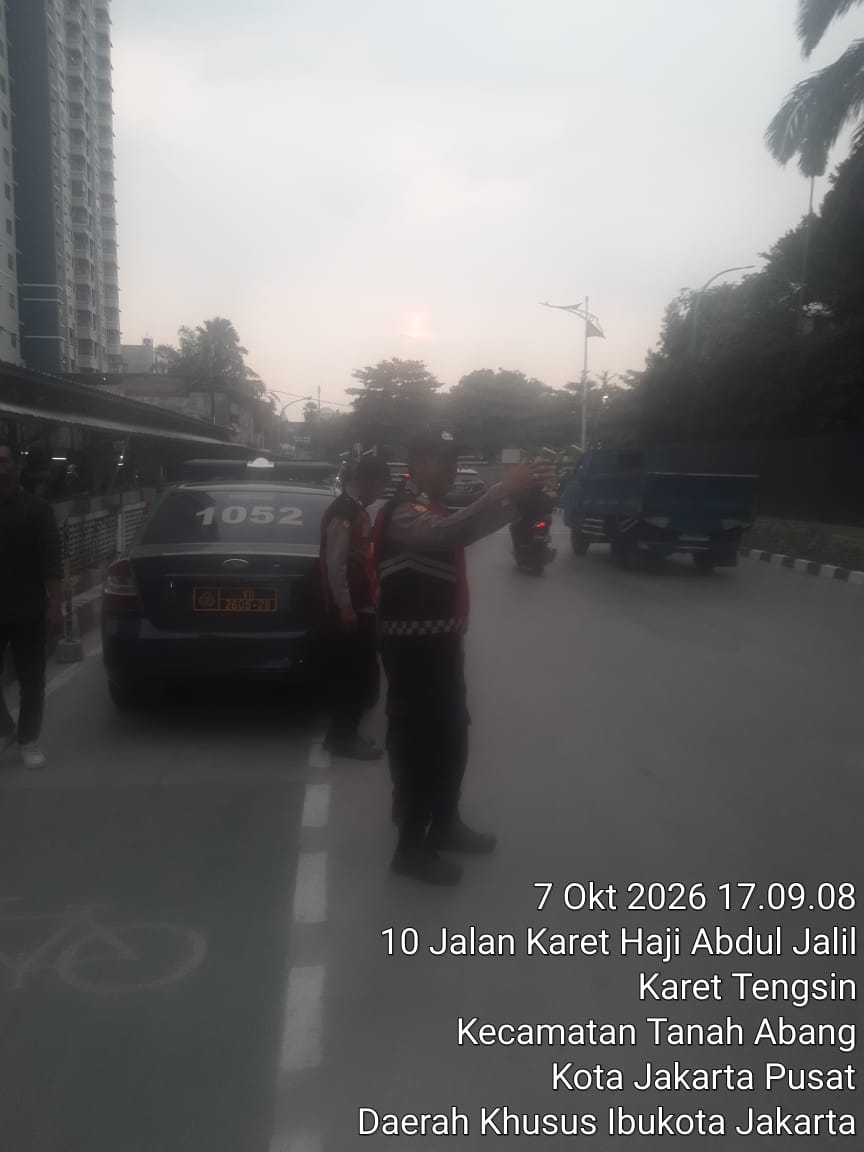 Patko 1052 Hadir di Sore Hari, Antisipasi Kejahatan Jalanan dan Jaga Kelancaran Lalu Lintas di Karet Tengsin