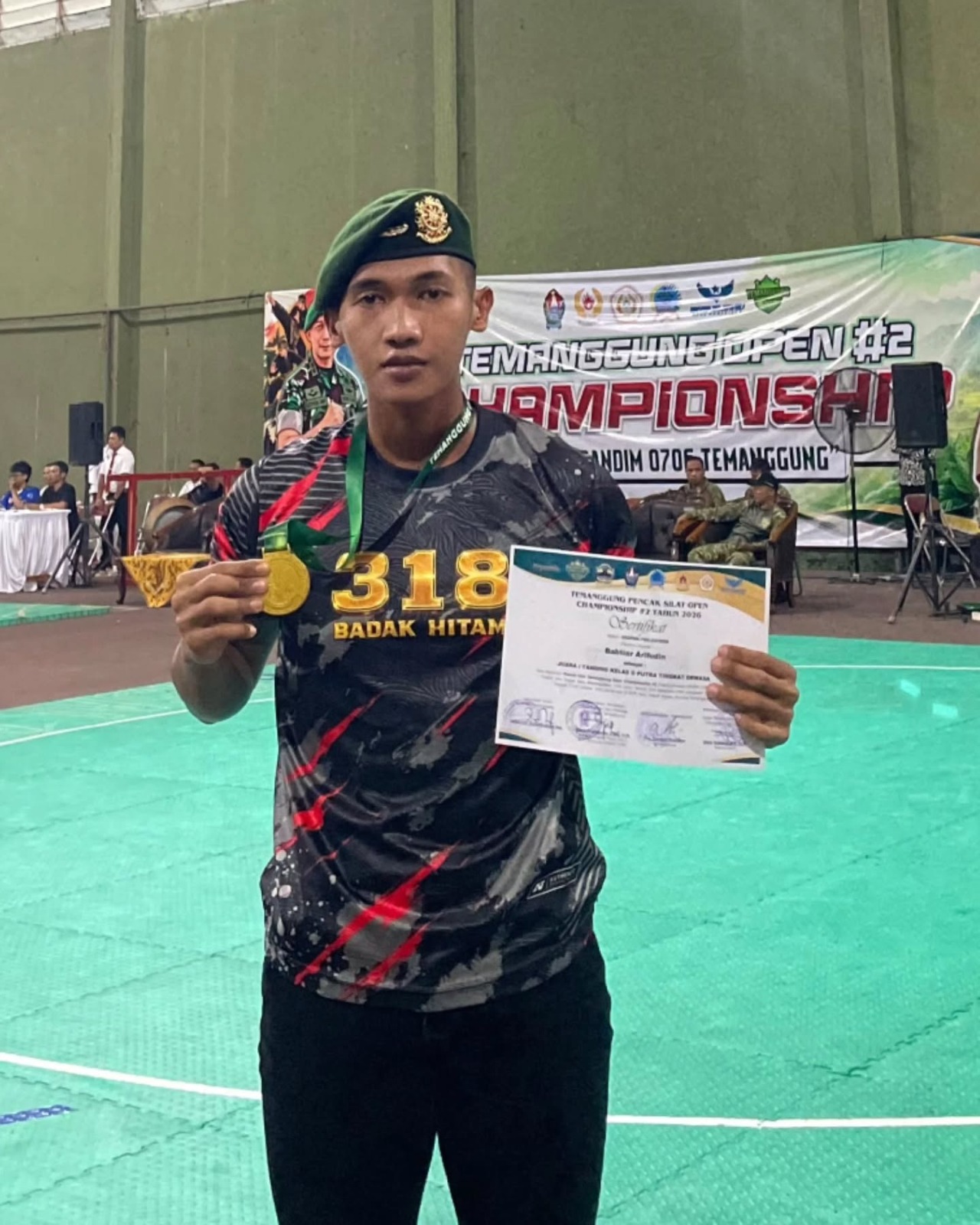 Serda Bahtiar Arifudin Harumkan Nama Yonif 318 Kostrad, Raih Juara I Pencak Silat Tingkat Nasional