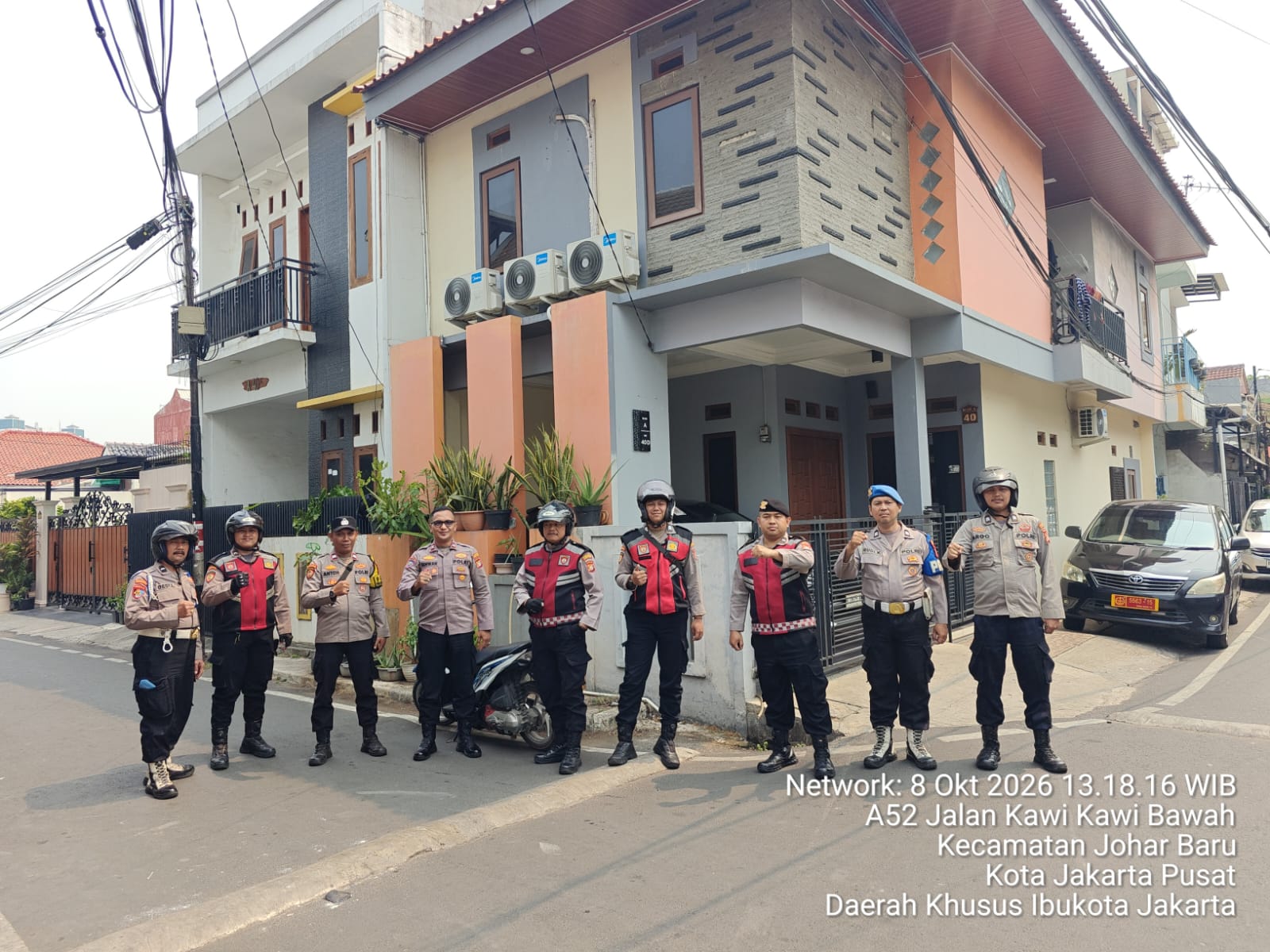 Patroli Cipta Kondisi Siang Hari, Polsek Johar Baru Antisipasi 3C dan Tawuran