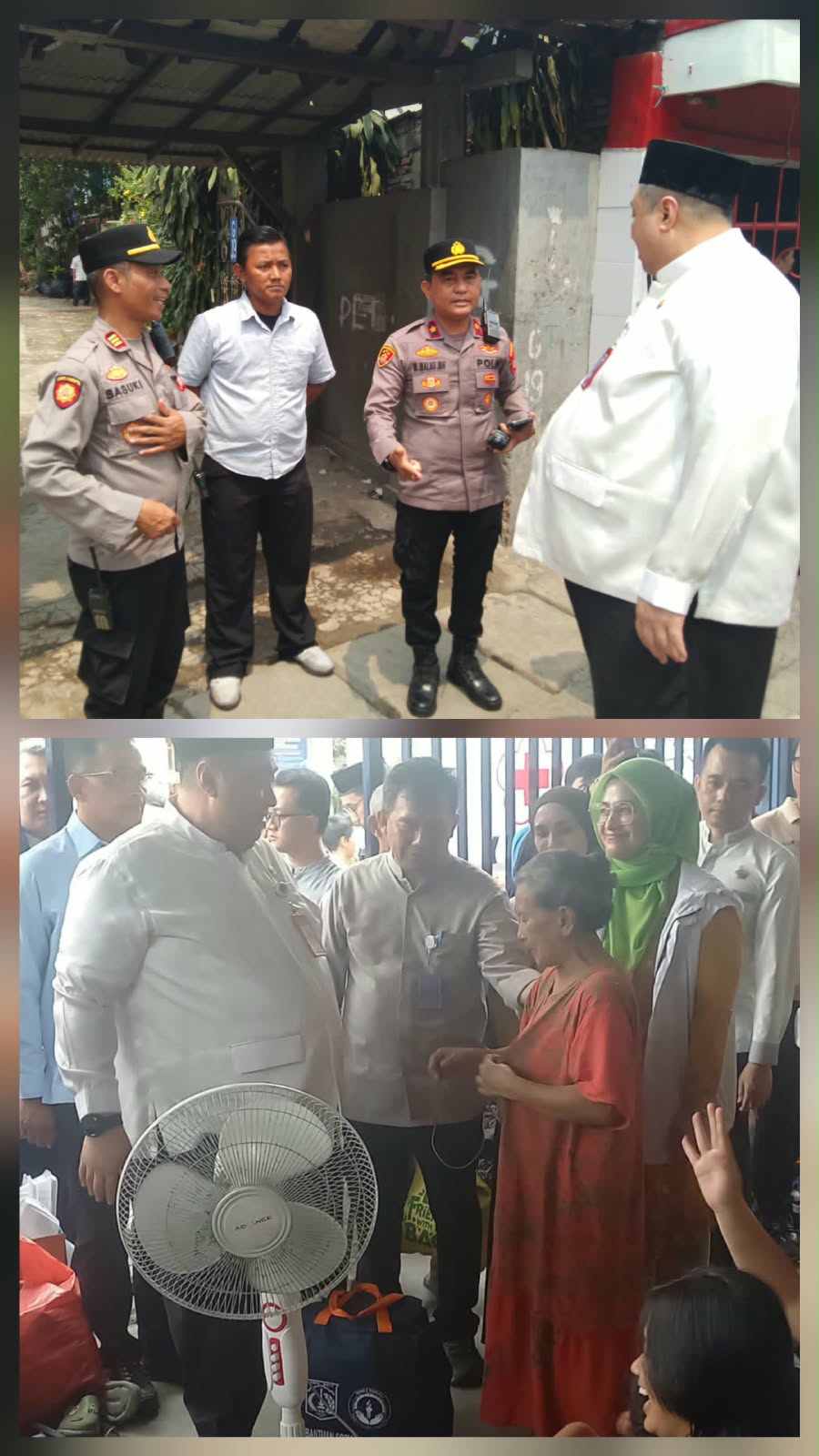 Wakil Wali Kota Jakarta Pusat Kunjungi Korban Kebakaran di Kramat, Polsek Senen Lakukan Pengamanan