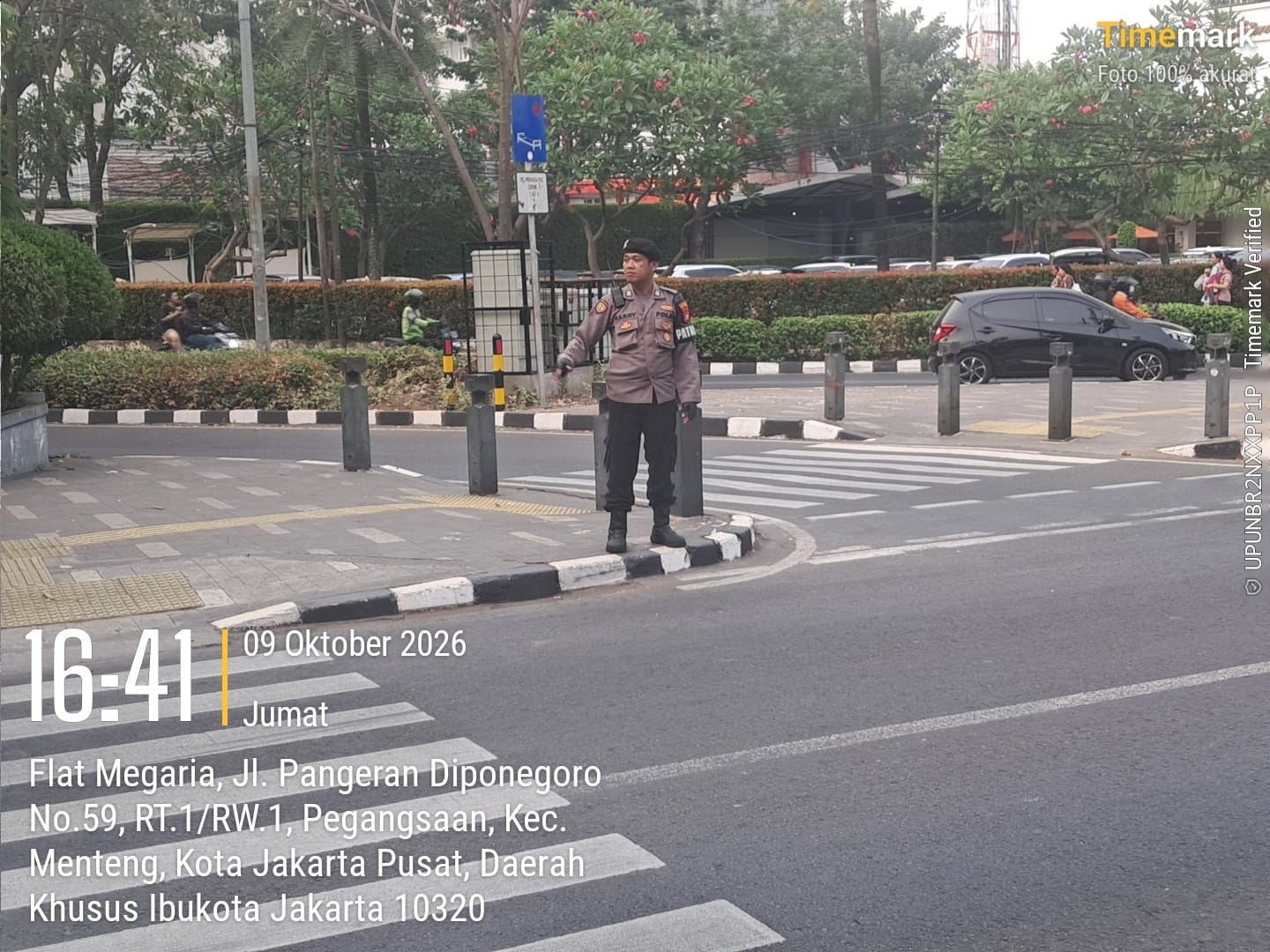 Kapolsubsektor Pegangsaan Siaga di TL Megaria, Arus Lalu Lintas Sore Terpantau Terkendali