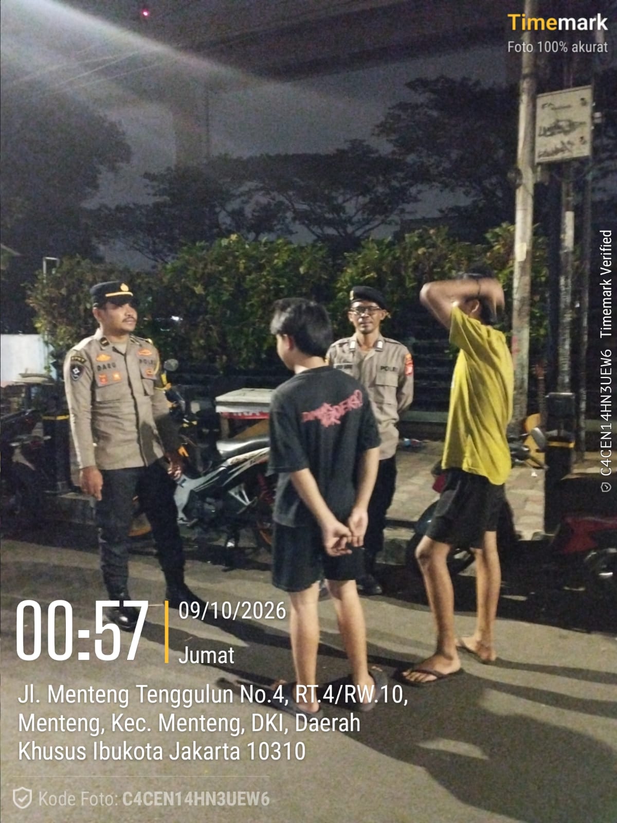 Polisi Tindak Lanjuti Aduan 110 di Menteng Tenggulun, Situasi Kembali Kondusif