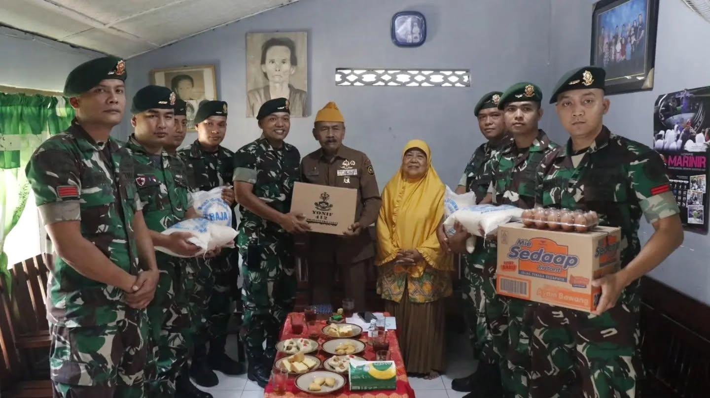 Yonif 412 Kostrad Peringati HUT ke-81 Korps Infanteri dengan Doa Bersama dan Anjangsana Veteran