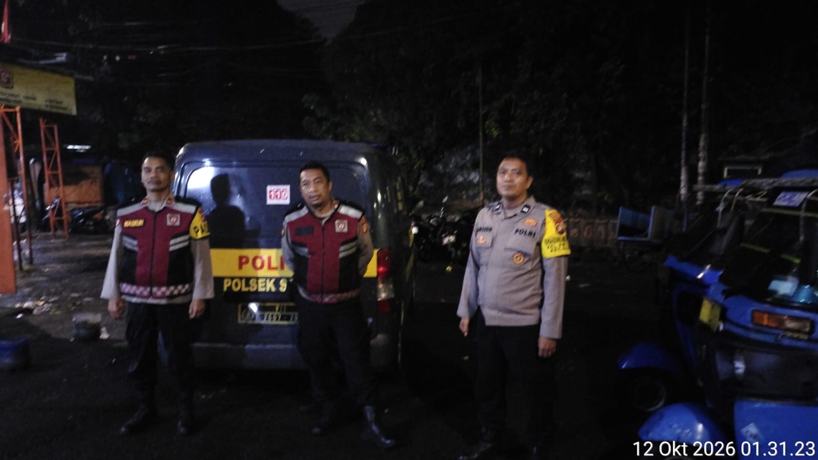 Polsek Senen Gelar Patroli Lampu Biru Dini Hari, Antisipasi Kejahatan Jalanan dan Tawuran