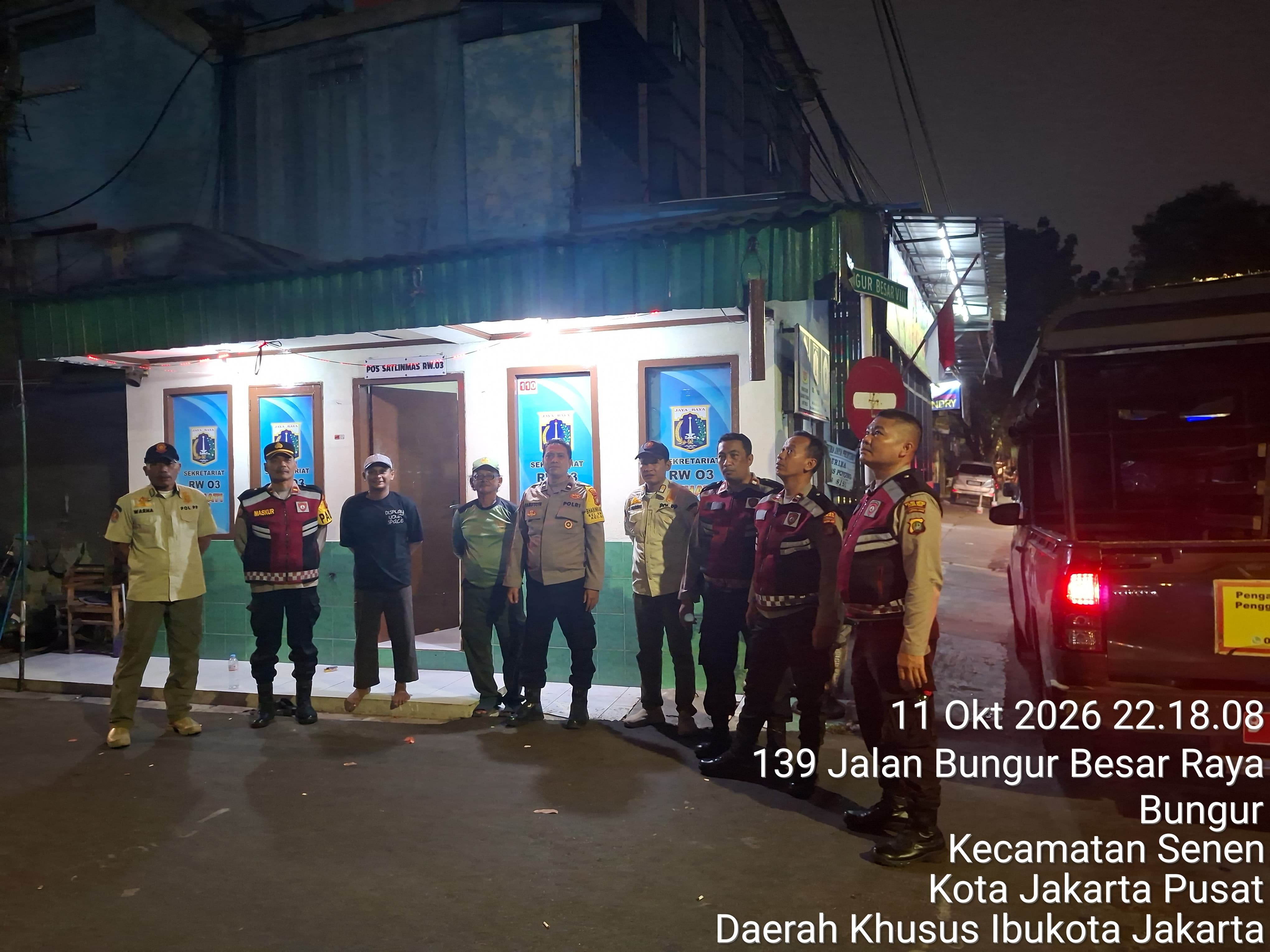 Polsek Senen Gelar Apel Operasi Cipta Kondusif dan Patroli Gabungan Tiga Pilar
