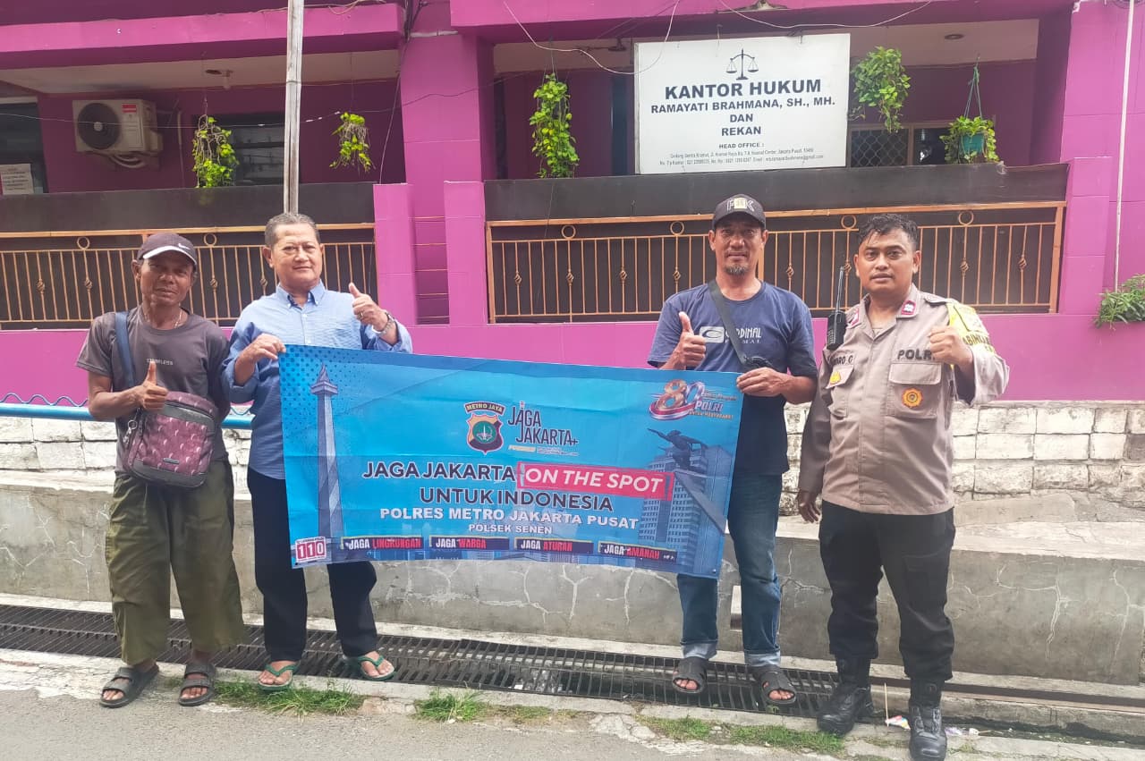 Jaga Jakarta On The Spot, Bhabinkamtibmas Kramat Ajak Warga Waspadai Kejahatan