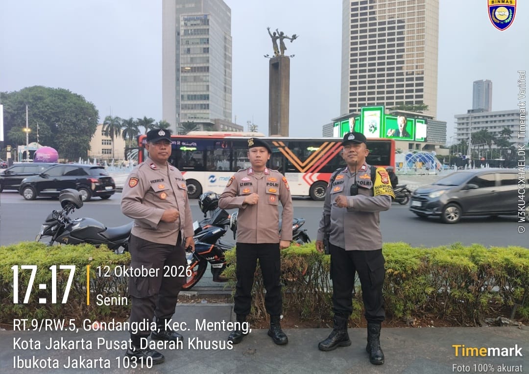 Polsek Metro Menteng Sisir Kawasan Thamrin, Warga Diingatkan Jaga Ponsel Dari Incaran Pelaku Kejahatan