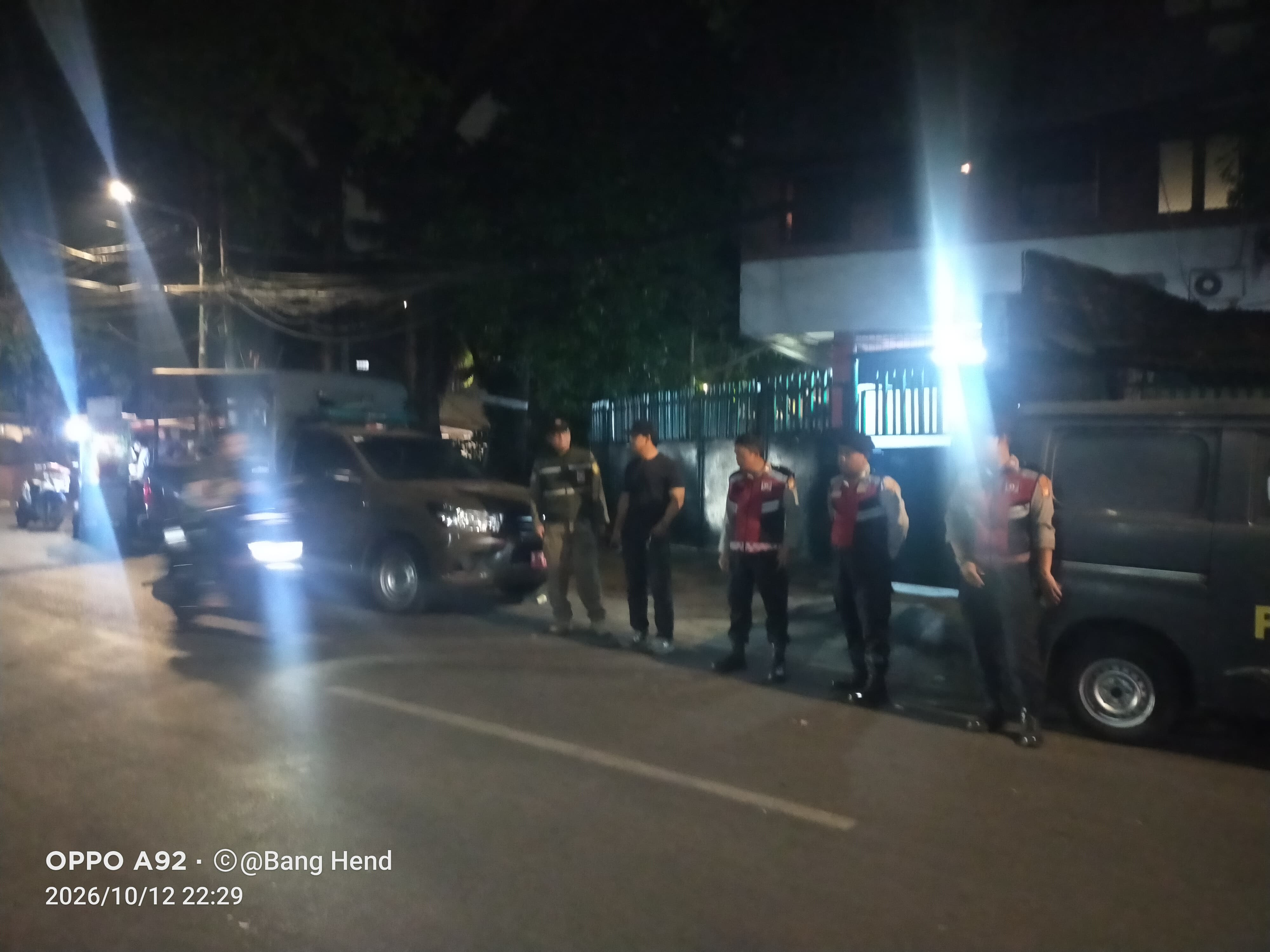 Polsek Senen Gelar Patroli Lampu Biru Tiga Pilar, Antisipasi Kerawanan Kamtibmas