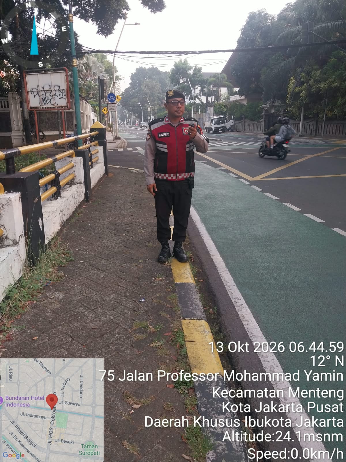 Patmor Menteng Siaga di Simpang Koramil, Arus Lalu Lintas Pagi Terpantau Lancar