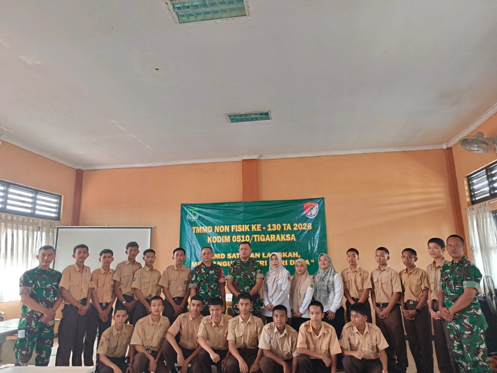 TMMD ke-130 Kodim 0510/Tigaraksa Gelar Penyuluhan Wawasan Kebangsaan di SMKN 11 Kabupaten Tangerang