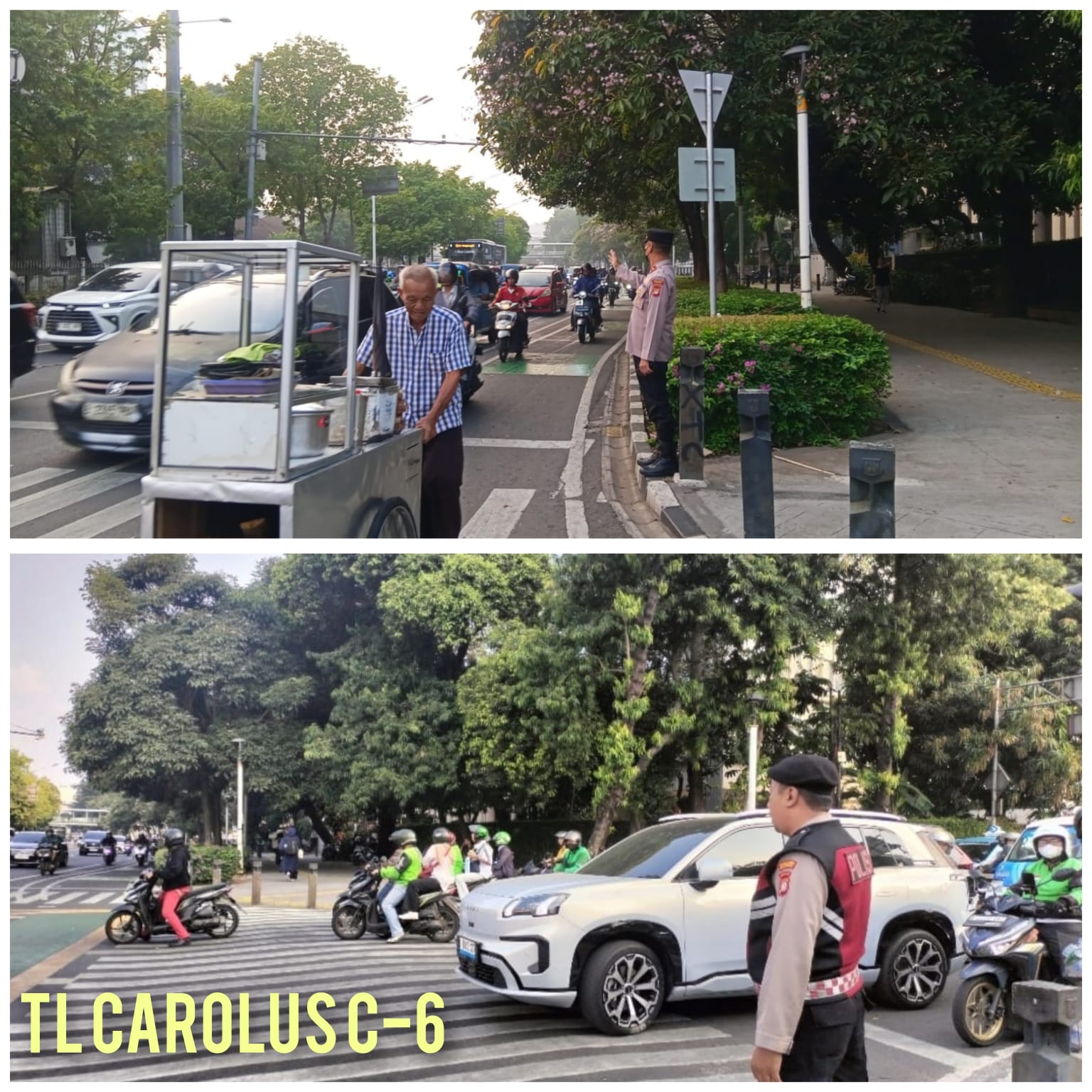 Polsek Senen Gelar Strong Point Pagi dan Sore, Antisipasi Macet hingga Kejahatan Jalanan