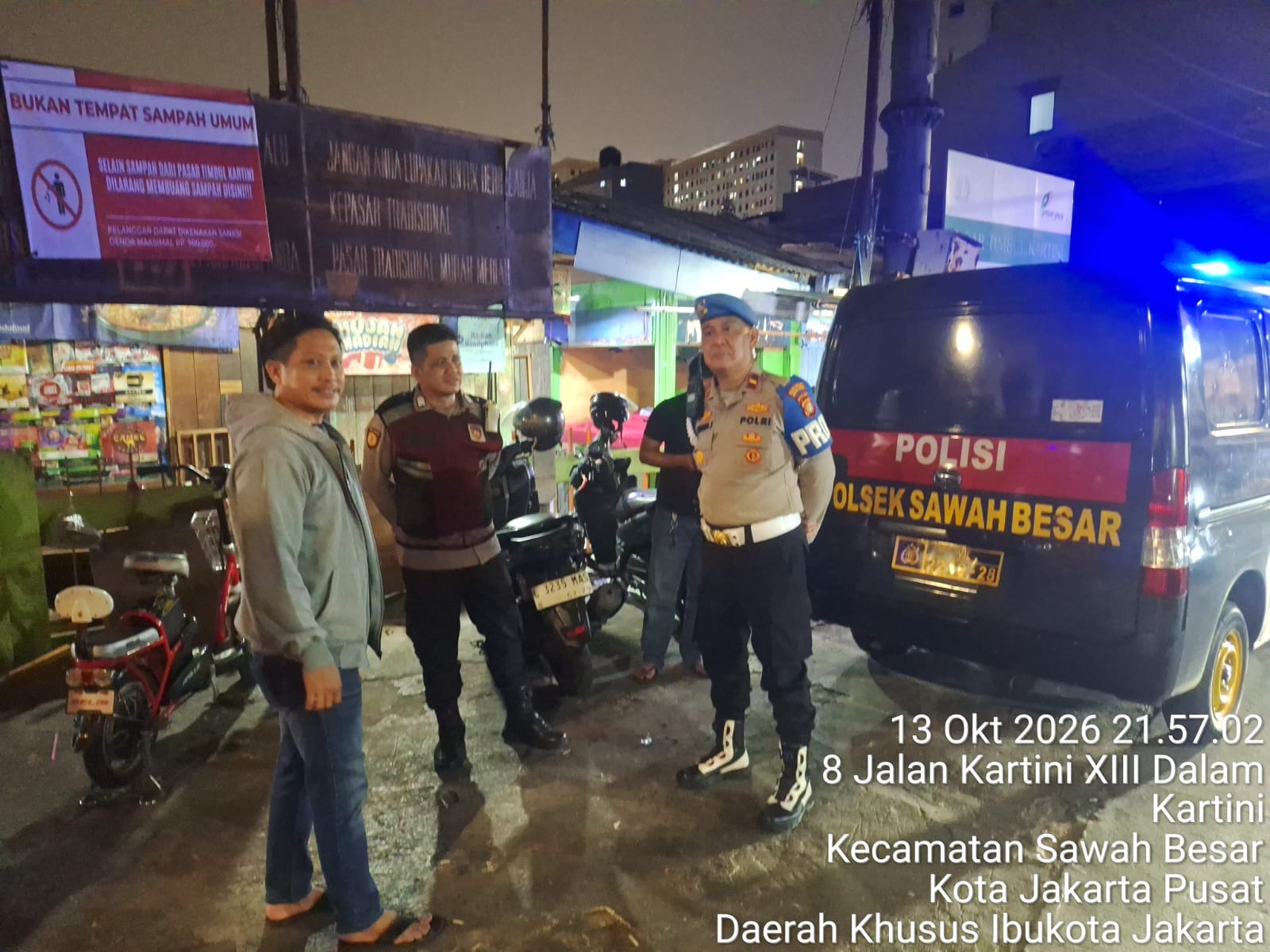 Polisi Tindak Lanjuti Laporan 110 Indikasi Tawuran di Pasar Inpres