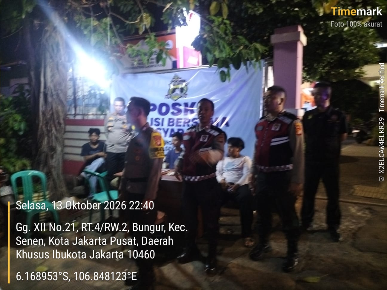 Polsek Senen Gelar Apel Cipta Kondisi dan Patroli Gabungan Tiga Pilar, Antisipasi Gangguan Kamtibmas