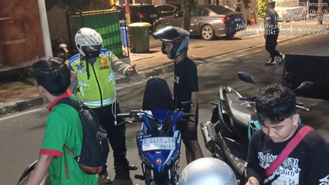 Polsek Metro Menteng Gelar Razia Stationer, Antisipasi Curanmor