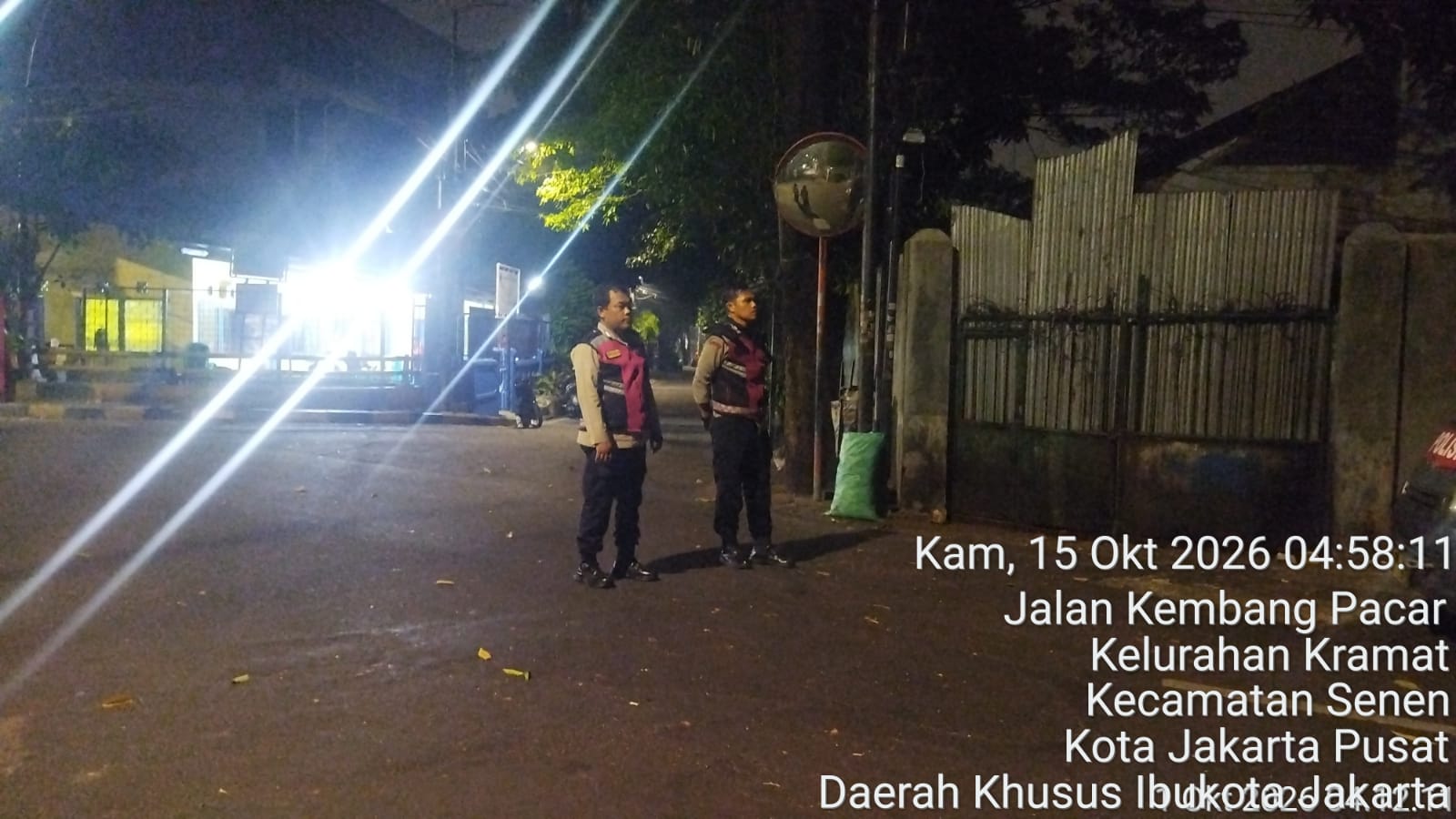 Polsek Senen Gelar Strong Point Dini Hari, Antisipasi Kejahatan Jalanan dan Tawuran