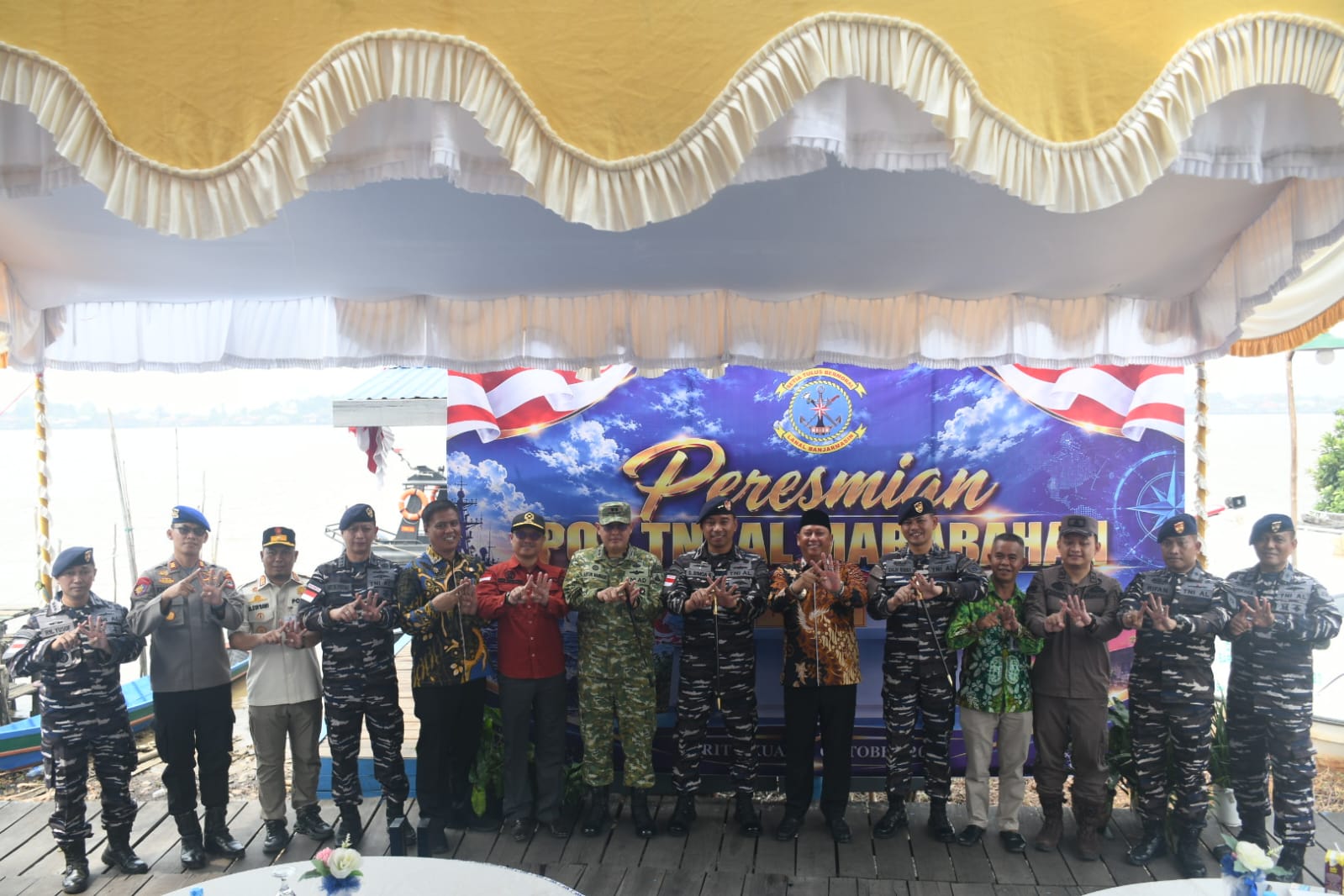 Perkuat Keamanan Sungai Barito, Dankodaeral XIII Resmikan Posal Marabahan