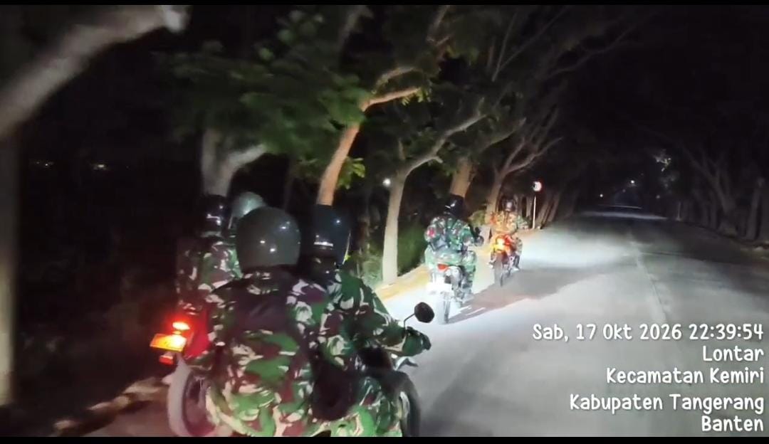 Koramil 09/Mauk Bersama Polsek Mauk Gelar Patroli Antisipasi Daerah Rawan Begal