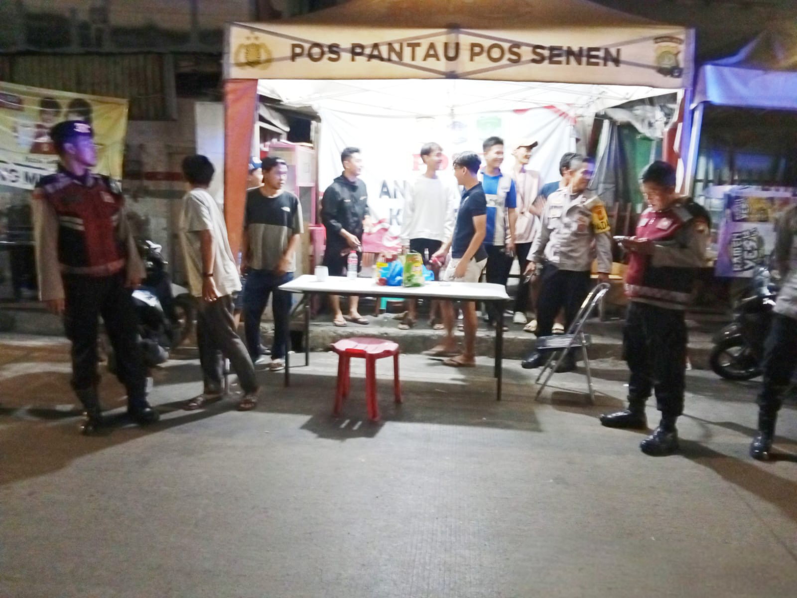 Polsek Senen Plotting Dini Hari, Antisipasi Tawuran dan Kejahatan Jalanan di Jakarta Pusat