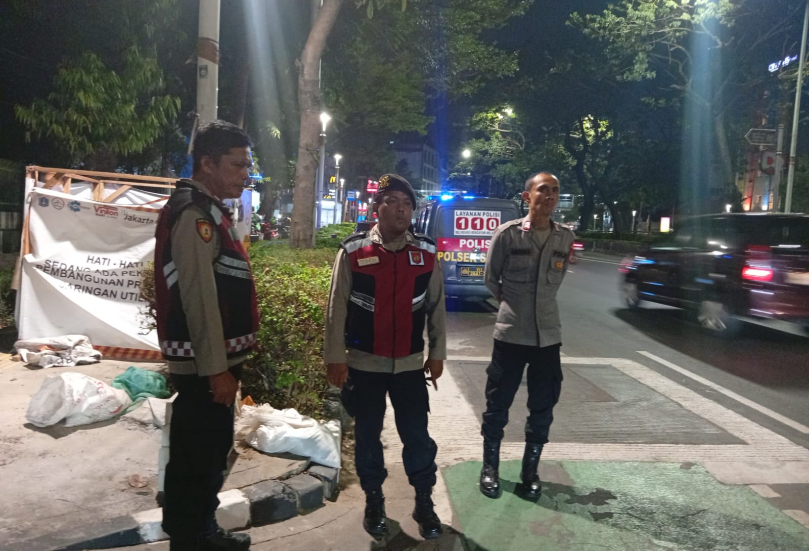 Polsek Senen Gelar Patroli Biru Dini Hari, Antisipasi Kejahatan Jalanan dan Tawuran