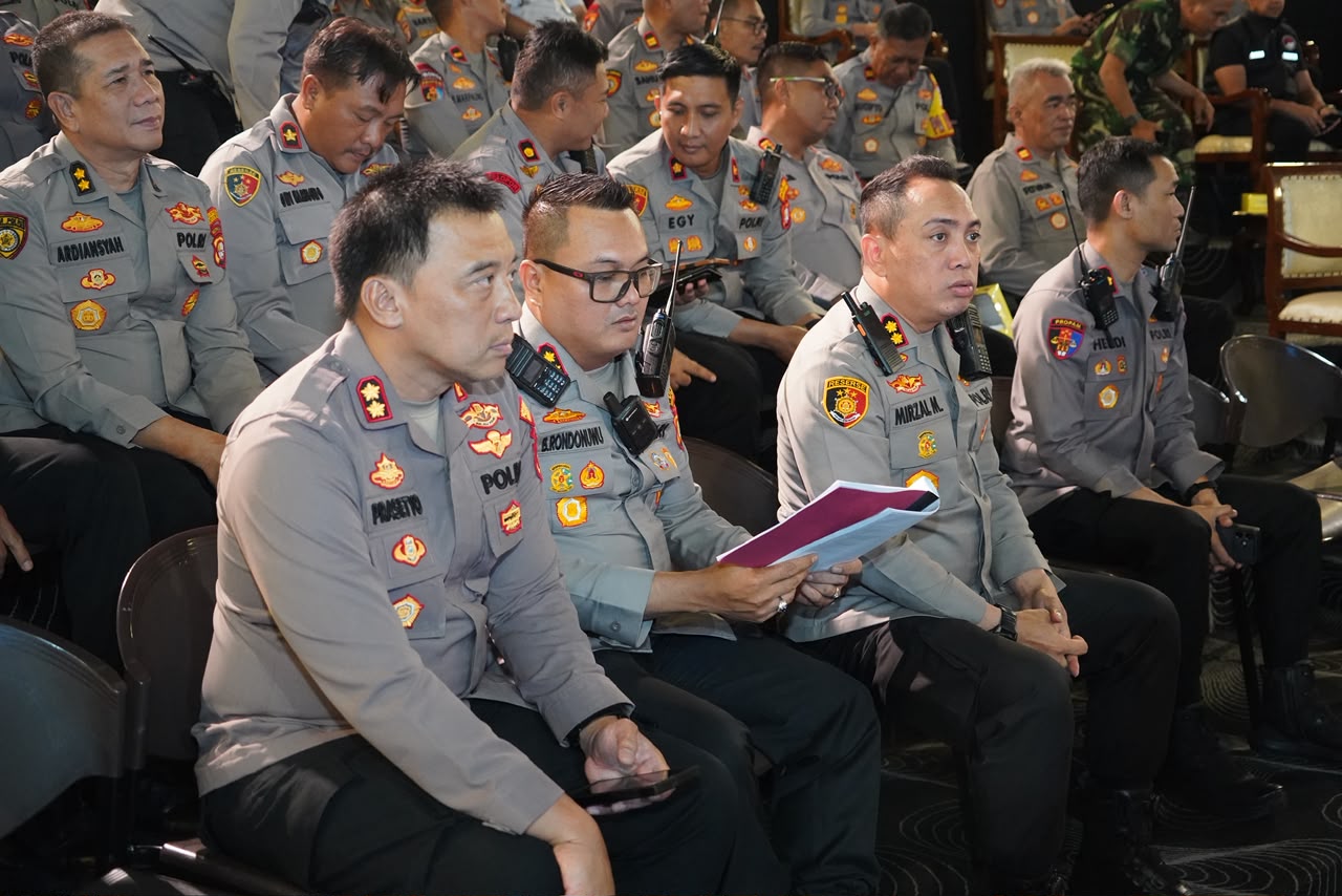 Kapolres dan Wakapolres Metro Jakarta Pusat Ikuti TFG Antisipasi Perkembangan Situasi Kamtibmas