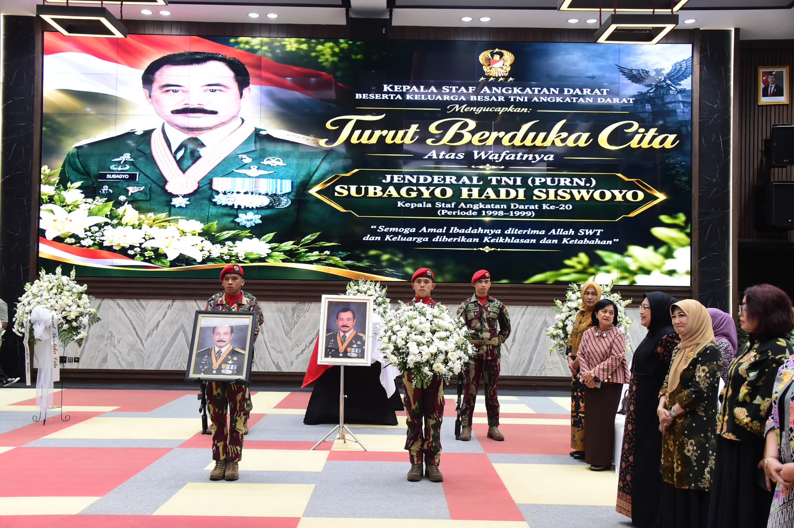 Rangkaian Penghormatan Terakhir TNI AD untuk Mantan Kasad Subagyo Hadi Siswoyo