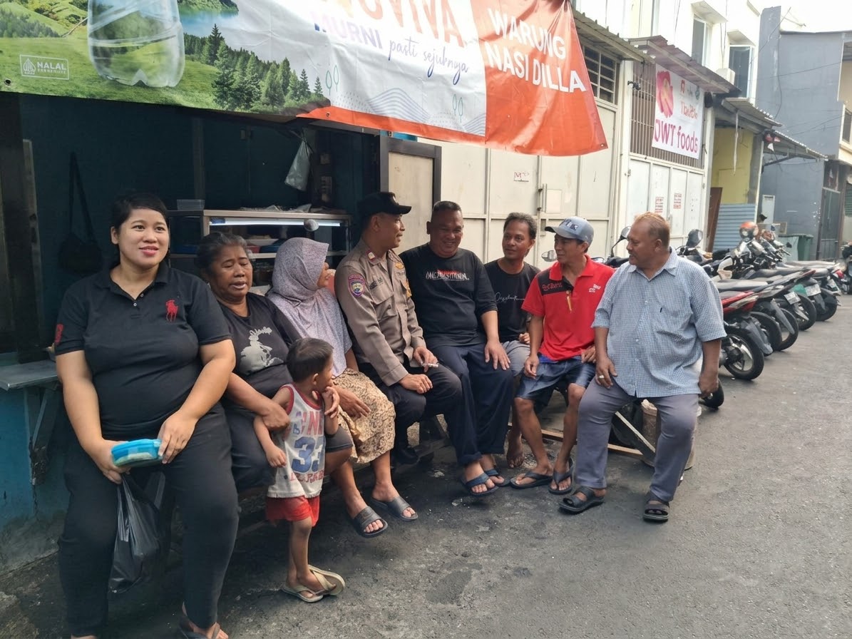 Kumpul Bareng Warga Galur, Polsek Johar Baru Ajak Masyarakat Antisipasi Tawuran dan Kejahatan Jalanan