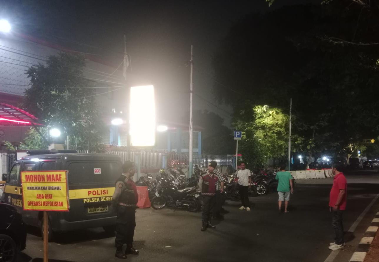 Polsek Senen Gelar Operasi Stasioner Dini Hari, Sasar Kejahatan Jalanan hingga Balap Liar