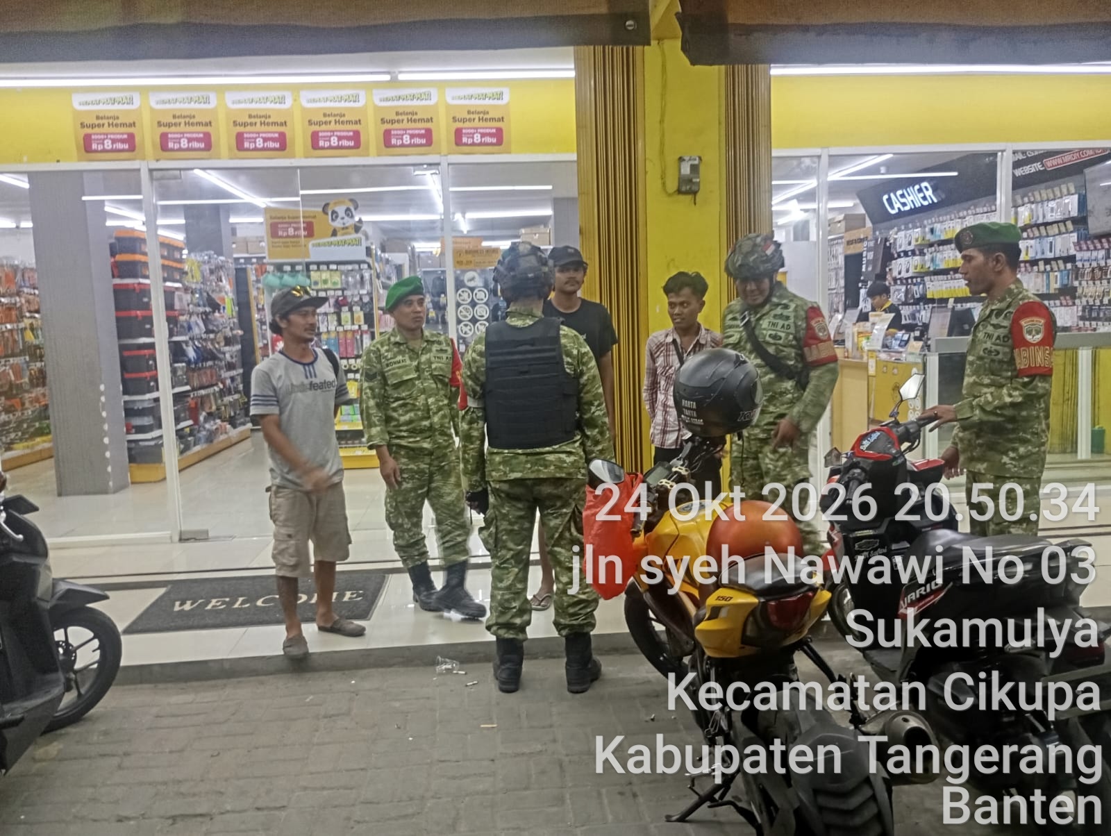 Patroli Maung Kodim 0510/Tigaraksa Sisir Sejumlah Jalur Strategis, Jaga Keamanan Wilayah