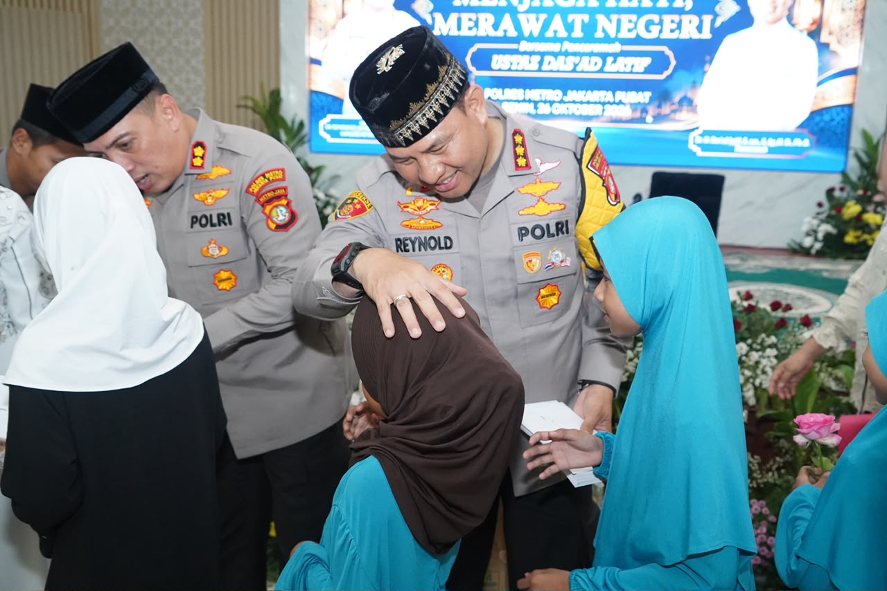 Polres Jakpus Santuni Anak Yatim Piatu, Kapolres: Hadirkan Kebahagiaan dan Harapan