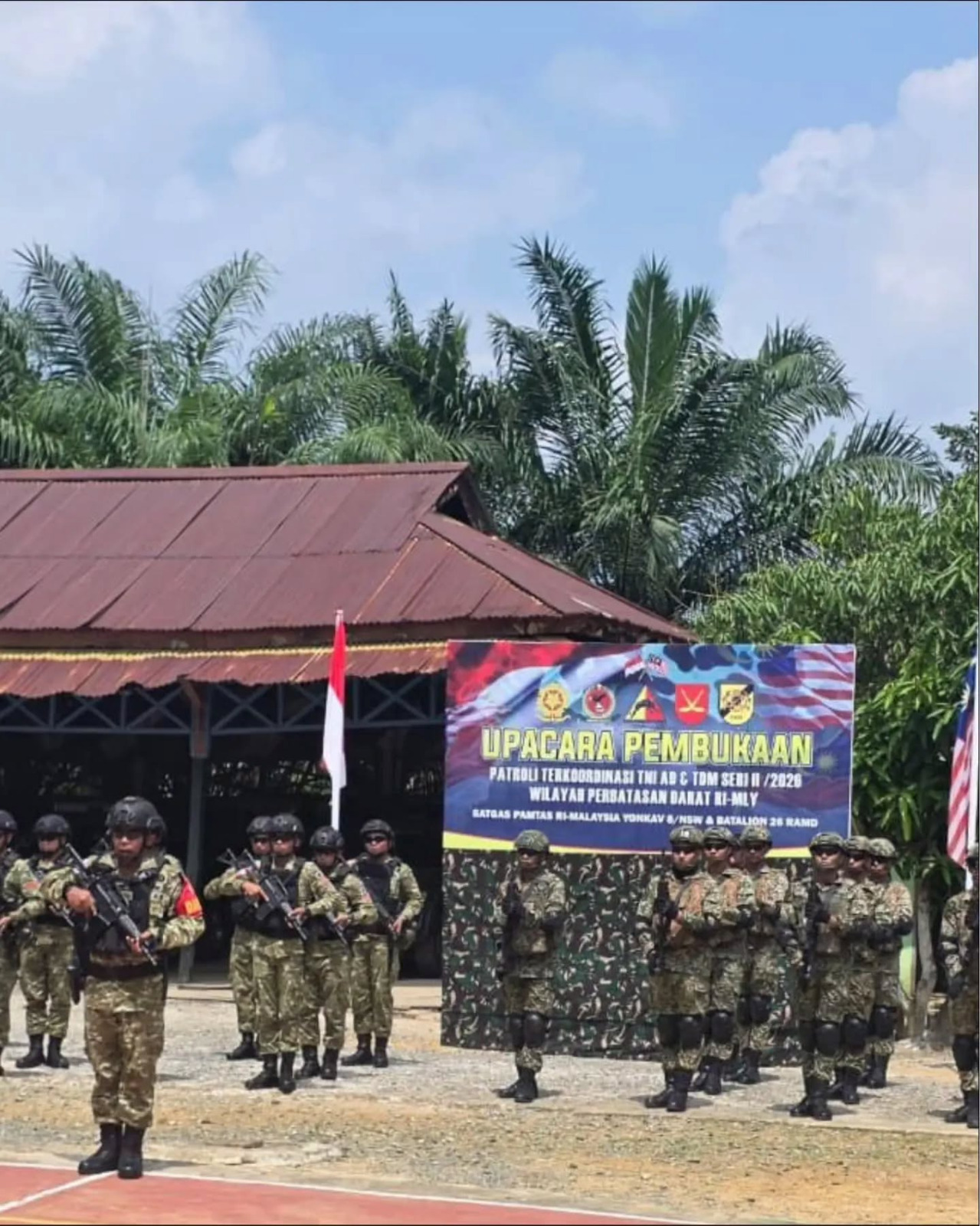 Perkuat Sinergi di Perbatasan, Satgas Pamtas Yonkav 8 Kostrad dan Tentara Darat Malaysia Gelar Patroli Terkoordinasi Seri II Tahun 2026