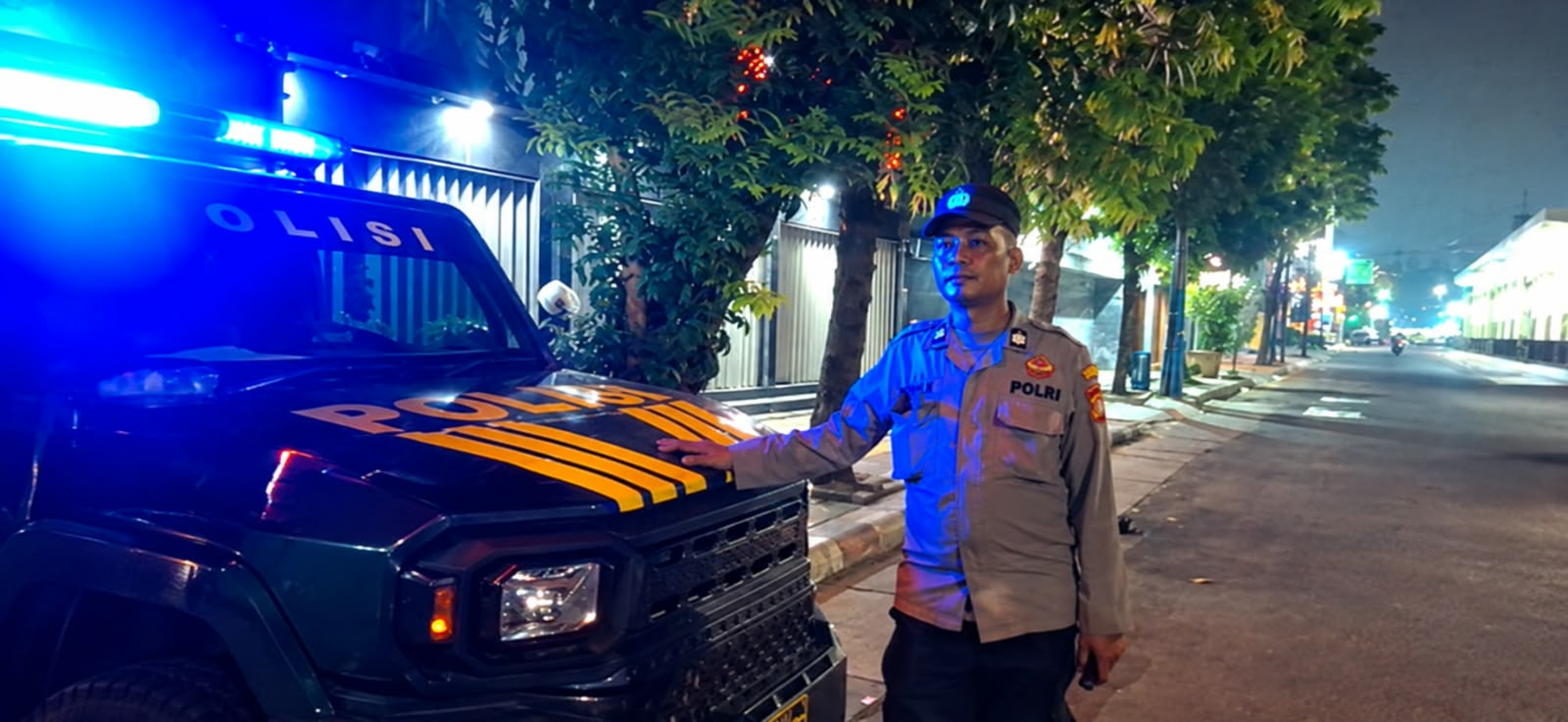 Cegah Balap Liar dan Tawuran, Polsek Metro Gambir Gelar Patroli Blue Light di Jalan Hayam Wuruk