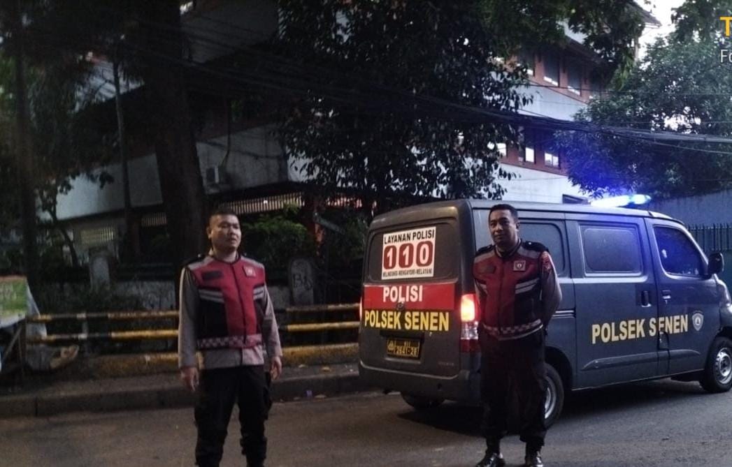 Polsek Senen Gelar Patroli Biru Dini Hari, Antisipasi Tawuran dan Kejahatan Jalanan