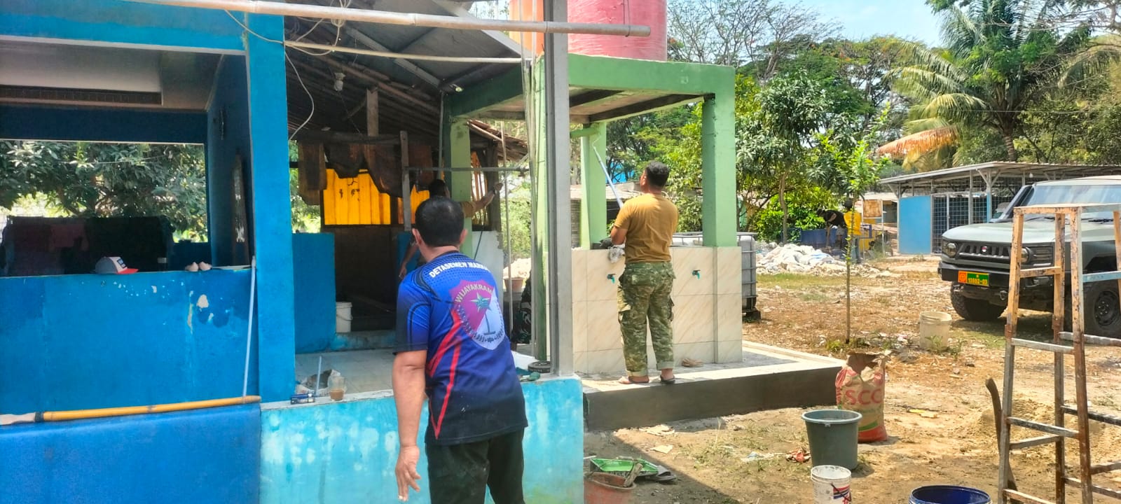 Satgas TMMD ke-130 Kodim 0510/Tigaraksa Lanjutkan Pengerjaan Sarana Air Bersih di Pesantren An-Naziyah