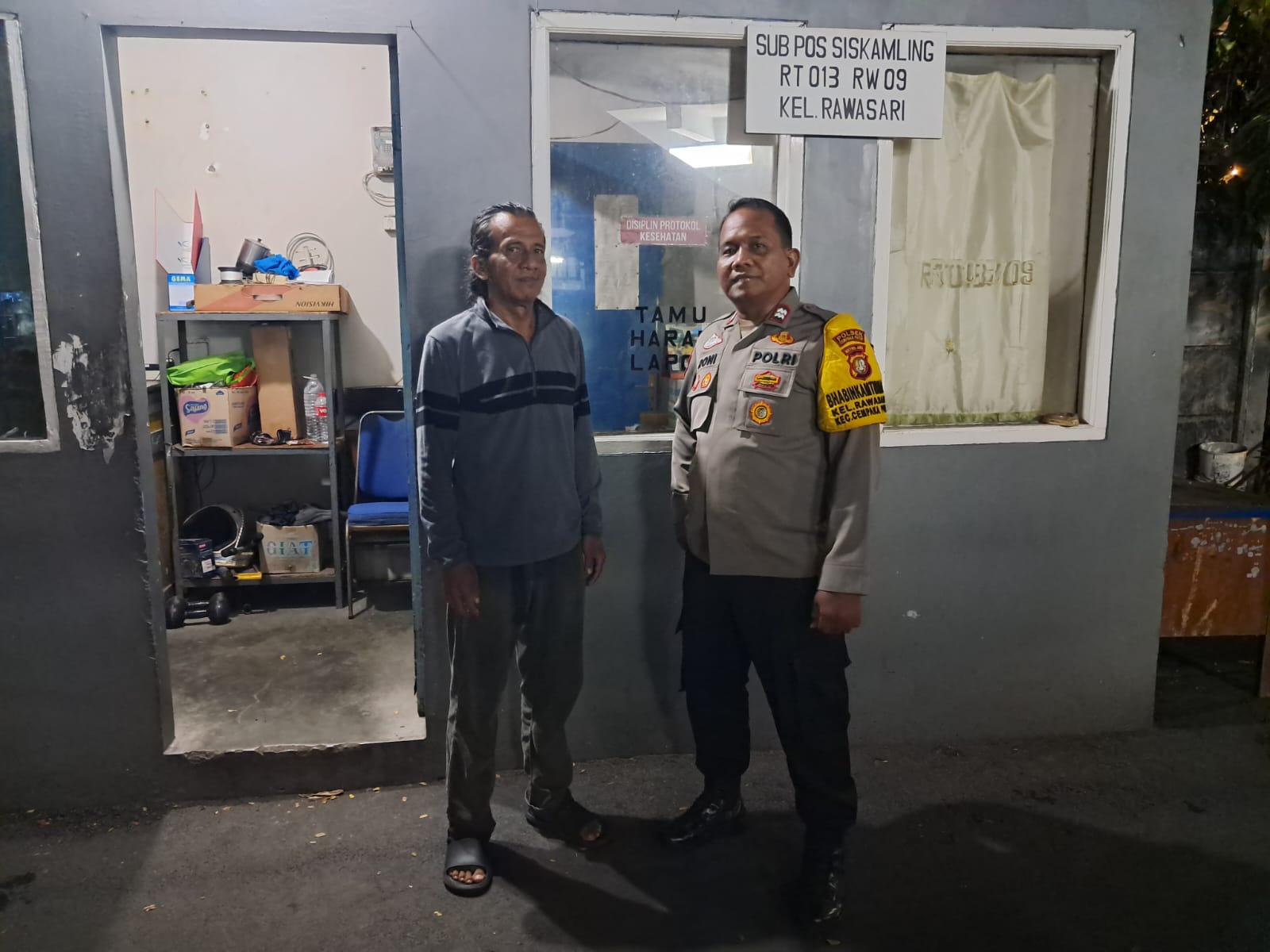 Polsek Cempaka Putih Perkuat Pengamanan Swakarsa Melalui Sambang Satkamling