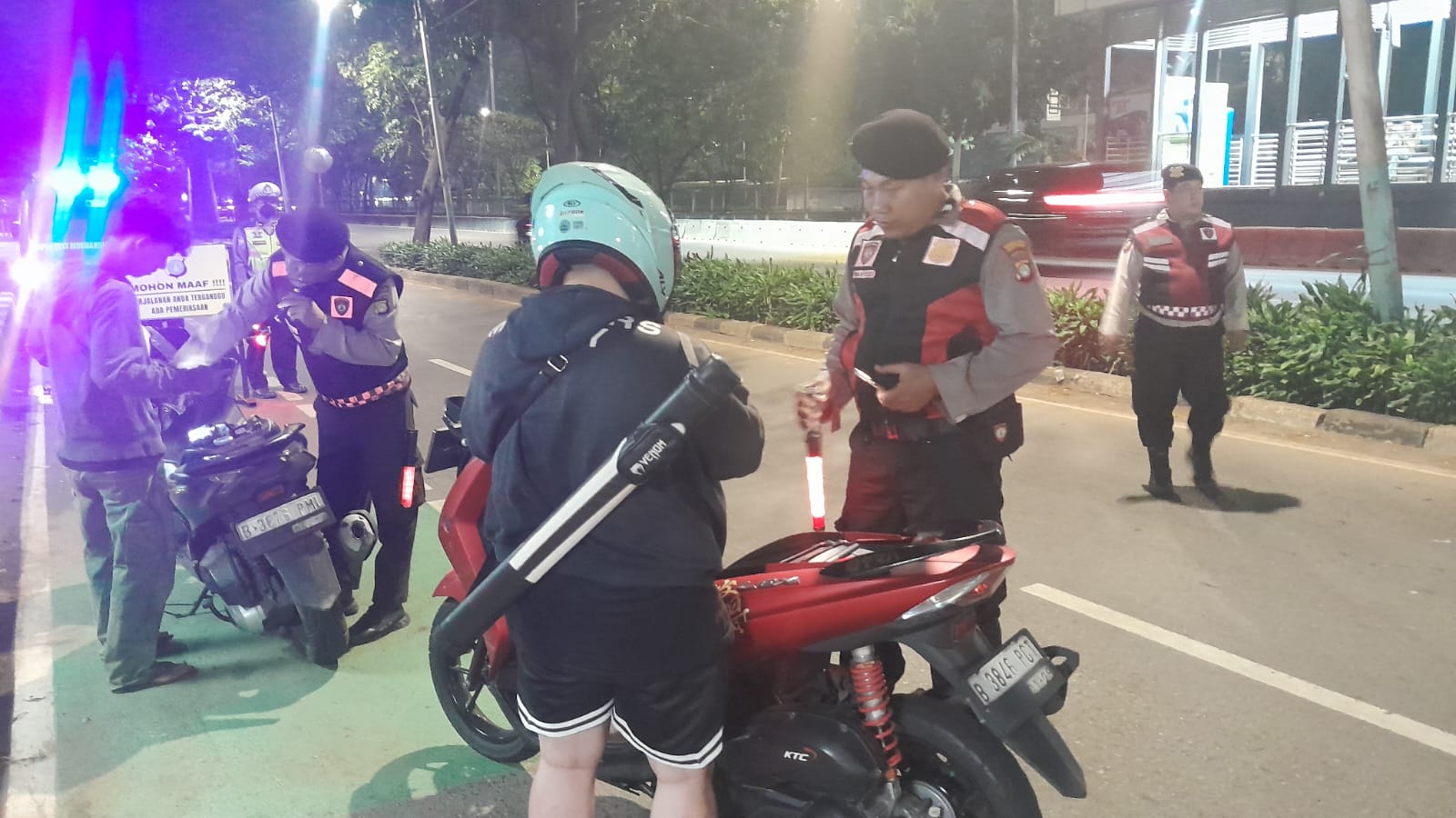 Razia Stasioner Jadi Langkah Preventif Polsek Cempaka Putih Jaga Kamtibmas